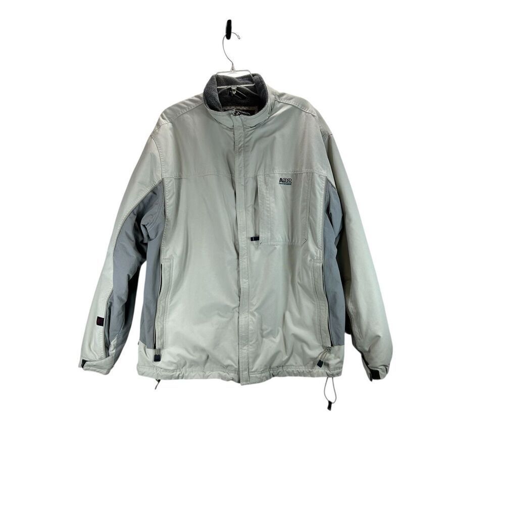 Abercrombie A&F A92 Fleece Lined Utility Jacket Y2K Outdoor Zip Coat XL Gorpcore